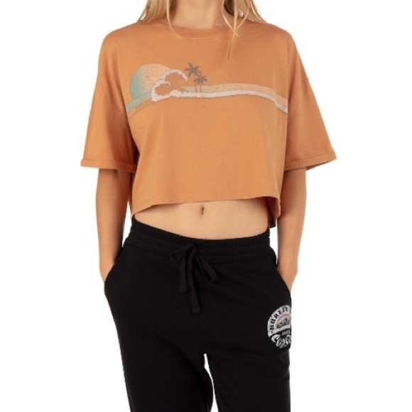 Hurley Good Horizon’s Boyfriend Crop Top - Picture 1 of 5